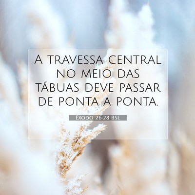 Picture 07 - Êxodo 26:28 BSL - A travessa central no meio das tábuas deve - Bible Verse Picture
