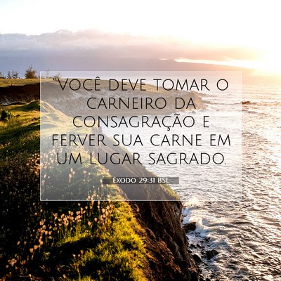 Picture 07 - Êxodo 29:31 BSL - “Você deve tomar o carneiro da consagração e - Bible Verse Picture
