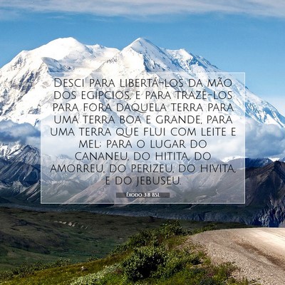 Picture 07 - Êxodo 3:8 BSL - Desci para libertá-los da mão dos egípcios, e - Bible Verse Picture