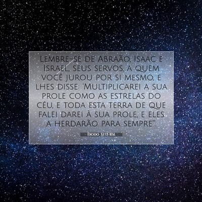 Picture 07 - Êxodo 32:13 BSL - Lembre-se de Abraão, Isaac e Israel, seus - Bible Verse Picture
