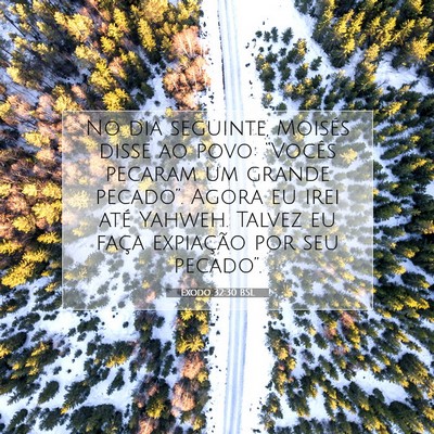 Picture 07 - Êxodo 32:30 BSL - No dia seguinte, Moisés disse ao povo: “Vocês - Bible Verse Picture