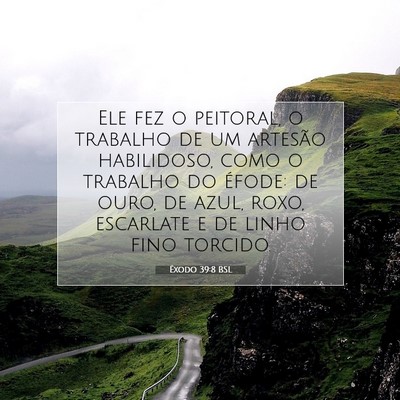 Picture 07 - Êxodo 39:8 BSL - Ele fez o peitoral, o trabalho de um artesão - Bible Verse Picture