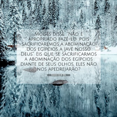 Picture 07 - Êxodo 8:26 BSL - Moisés disse: “Não é apropriado fazê-lo; - Bible Verse Picture