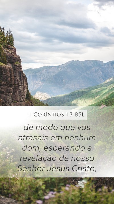 1 Coríntios 1:7 BSL Bible Verse Image