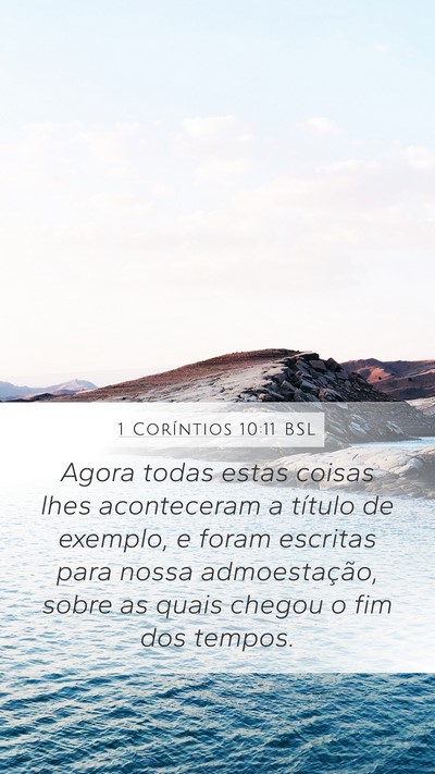 1 Coríntios 10:11 BSL Bible Verse Image