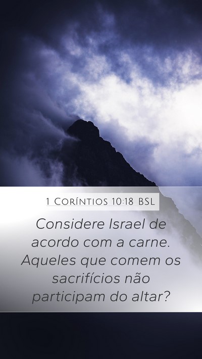 1 Coríntios 10:18 BSL Bible Verse Image
