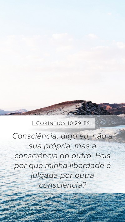 1 Coríntios 10:29 BSL Bible Verse Image
