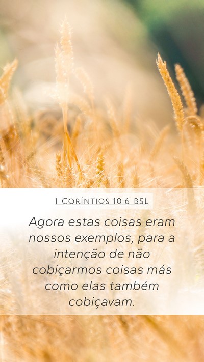 1 Coríntios 10:6 BSL Bible Verse Image