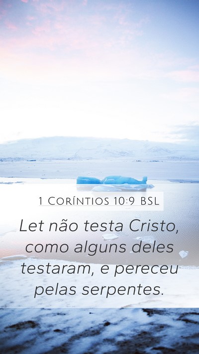 1 Coríntios 10:9 BSL Bible Verse Image