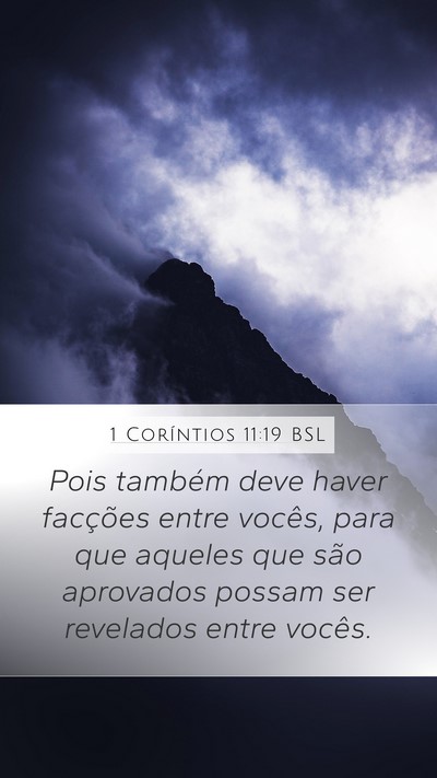 1 Coríntios 11:19 BSL Bible Verse Image