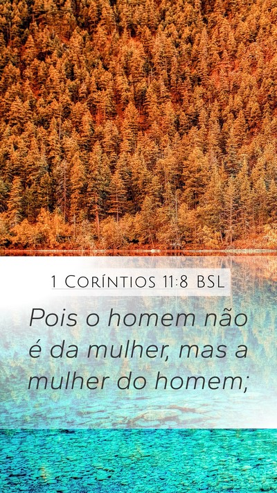1 Coríntios 11:8 BSL Bible Verse Image