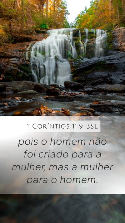 1 Coríntios 11:9 BSL Bible Verse Image