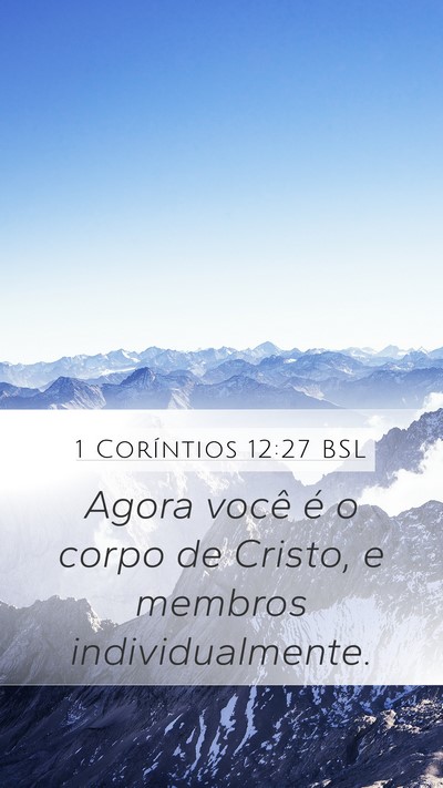1 Coríntios 12:27 BSL Bible Verse Image