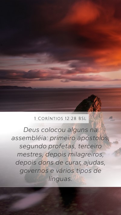 1 Coríntios 12:28 BSL Bible Verse Image