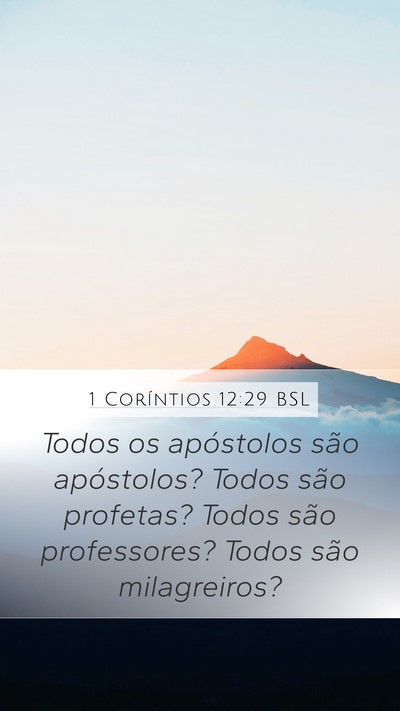 1 Coríntios 12:29 BSL Bible Verse Image