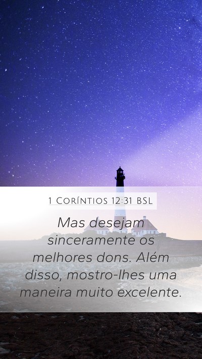 1 Coríntios 12:31 BSL Bible Verse Image