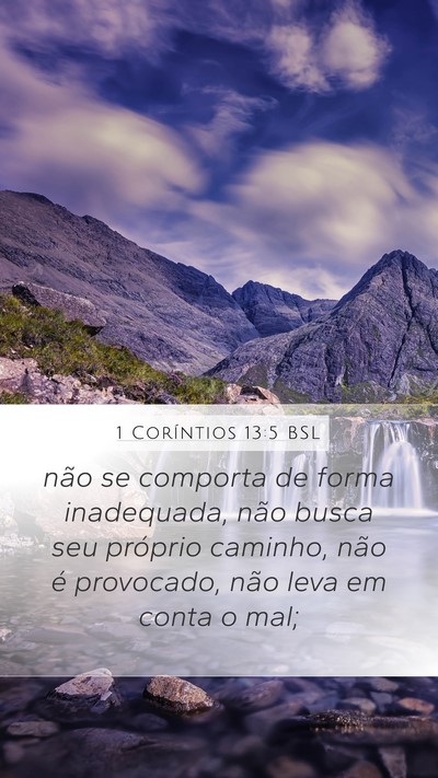 1 Coríntios 13:5 BSL Bible Verse Image
