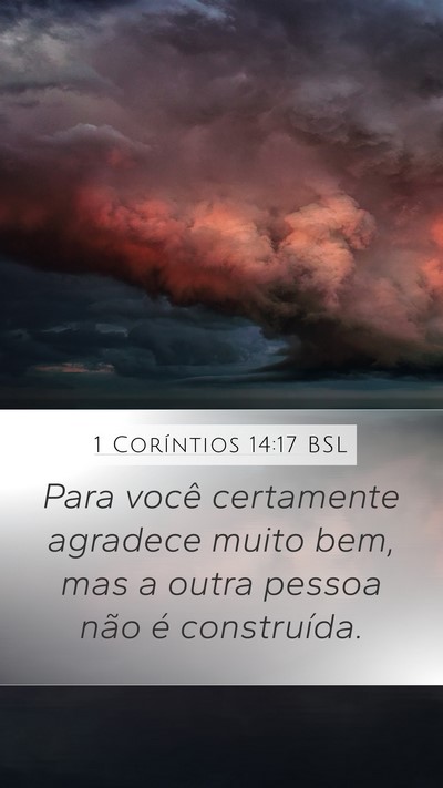 1 Coríntios 14:17 BSL Bible Verse Image