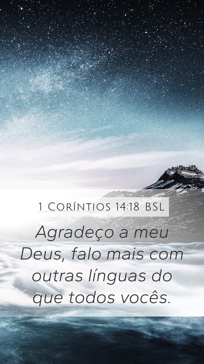 1 Coríntios 14:18 BSL Bible Verse Image