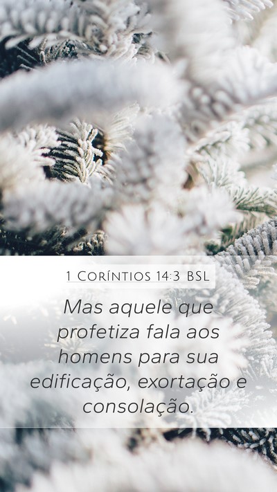 1 Coríntios 14:3 BSL Bible Verse Image