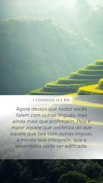 1 Coríntios 14:5 BSL Bible Verse Image