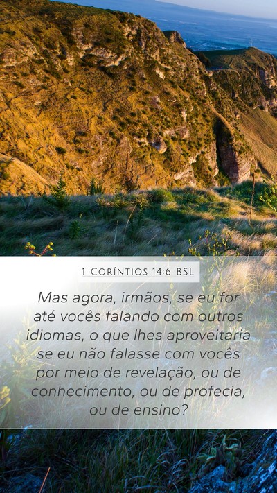 1 Coríntios 14:6 BSL Bible Verse Image