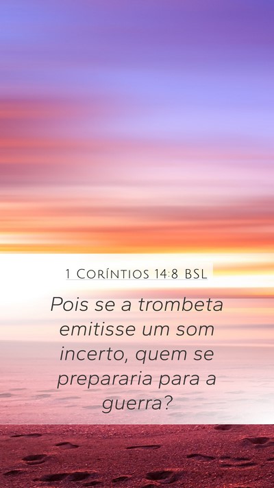 1 Coríntios 14:8 BSL Bible Verse Image