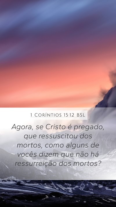 1 Coríntios 15:12 BSL Bible Verse Image