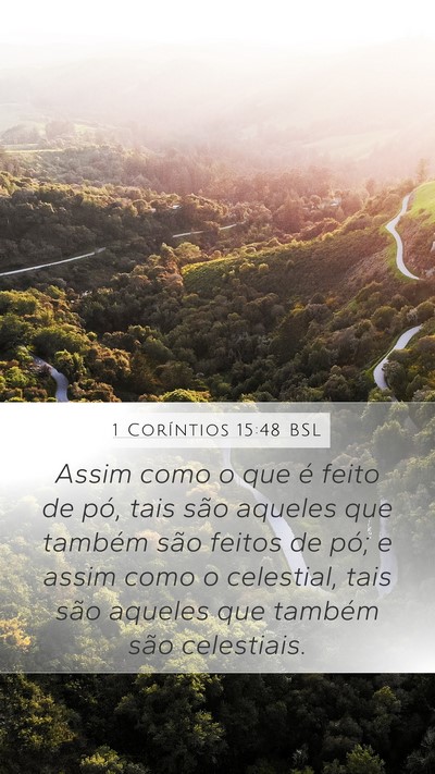 1 Coríntios 15:48 BSL Bible Verse Image