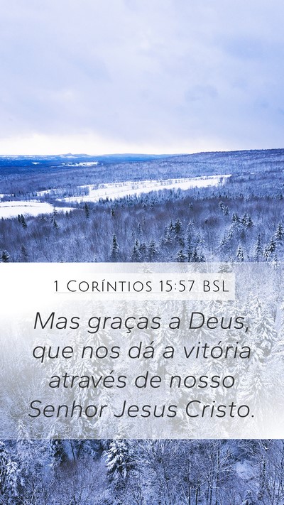 1 Coríntios 15:57 BSL Bible Verse Image