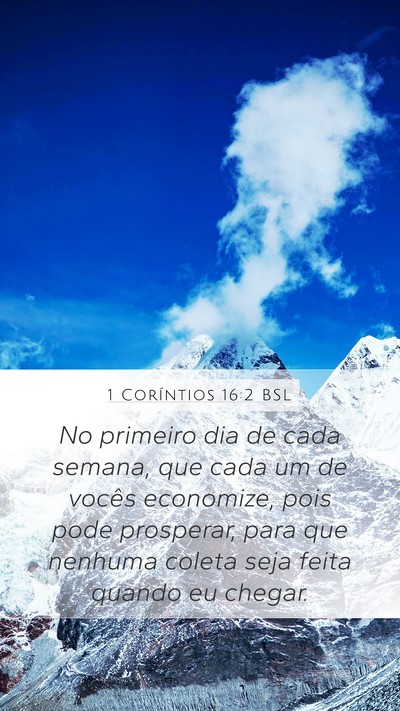 1 Coríntios 16:2 BSL Bible Verse Image