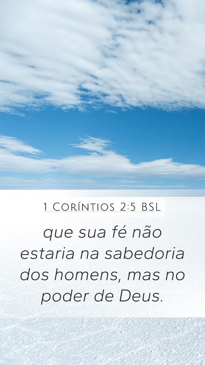 1 Coríntios 2:5 BSL Bible Verse Image