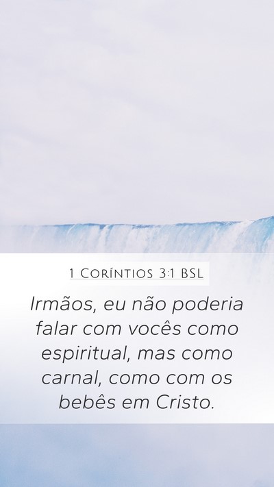 1 Coríntios 3:1 BSL Bible Verse Image
