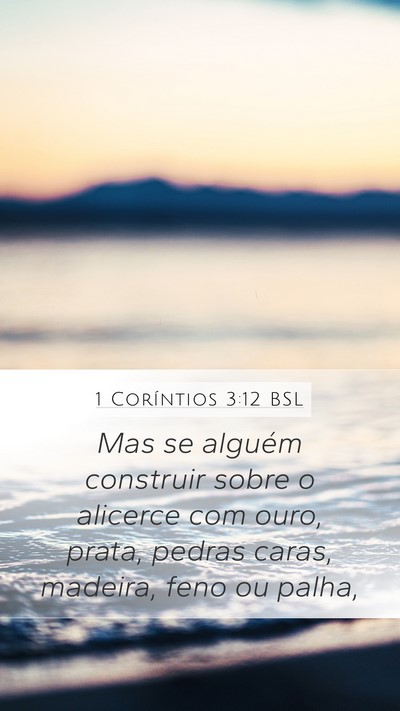 1 Coríntios 3:12 BSL Bible Verse Image