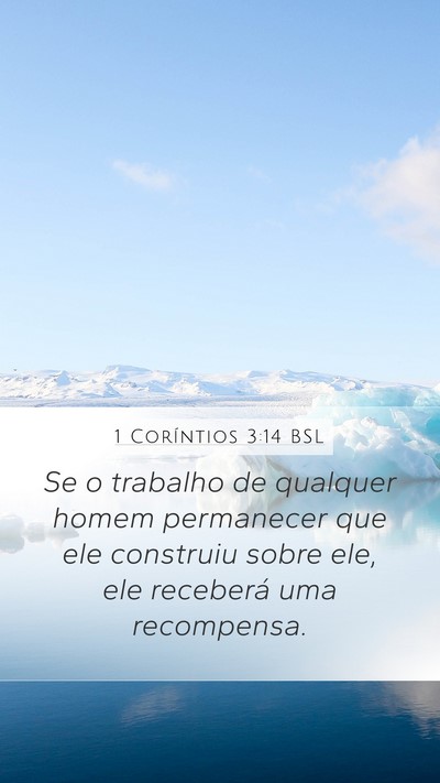 1 Coríntios 3:14 BSL Bible Verse Image