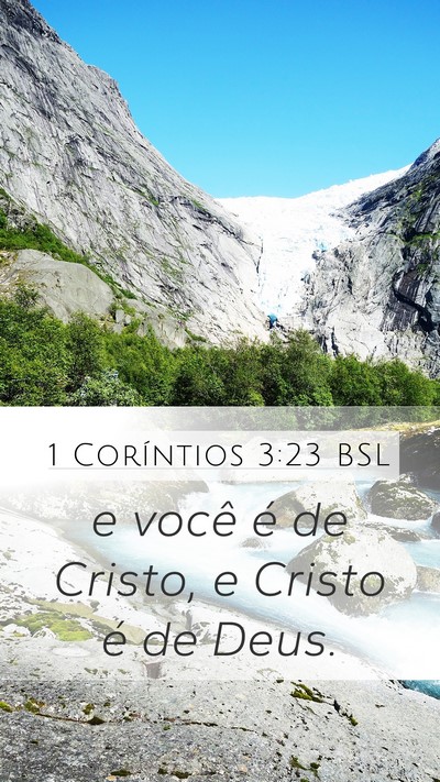1 Coríntios 3:23 BSL Bible Verse Image