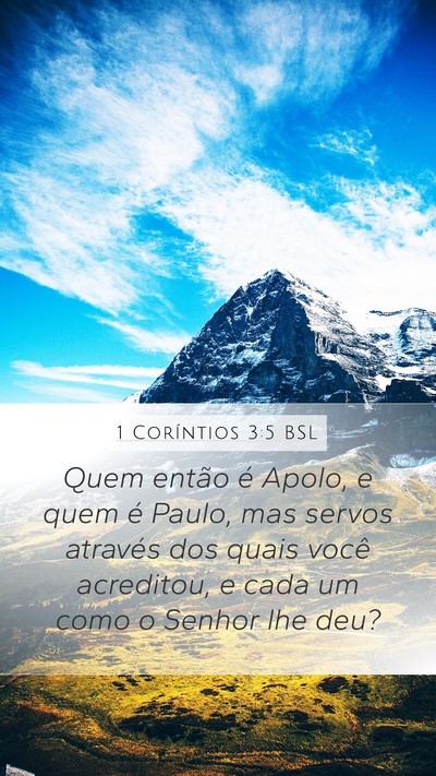 1 Coríntios 3:5 BSL Bible Verse Image