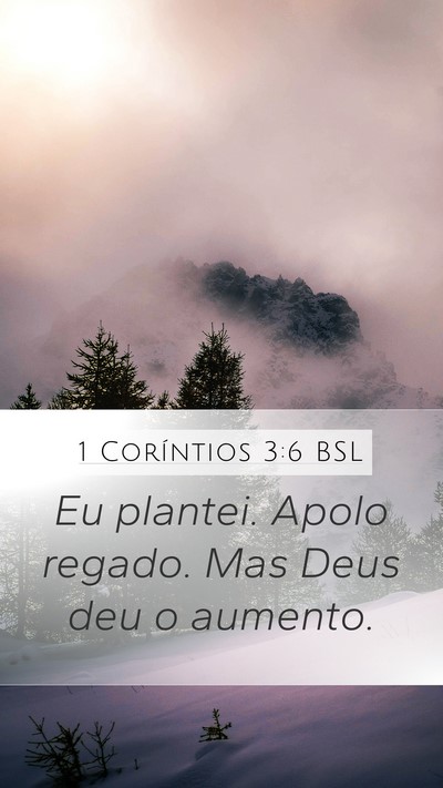 1 Coríntios 3:6 BSL Bible Verse Image