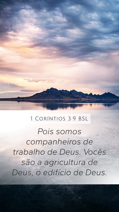 1 Coríntios 3:9 BSL Bible Verse Image