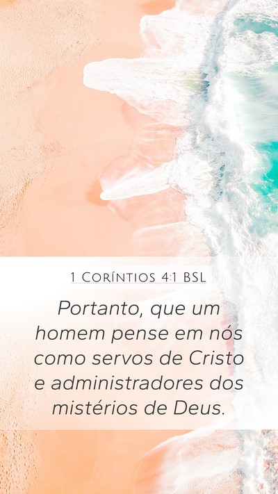 1 Coríntios 4:1 BSL Bible Verse Image