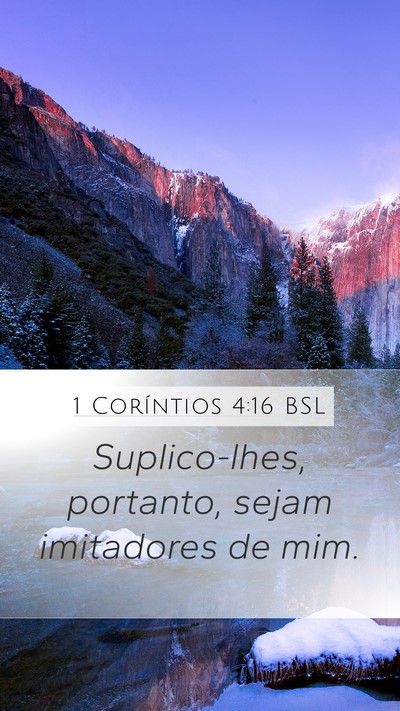 1 Coríntios 4:16 BSL Bible Verse Image
