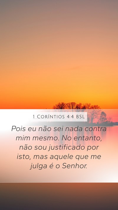 1 Coríntios 4:4 BSL Bible Verse Image