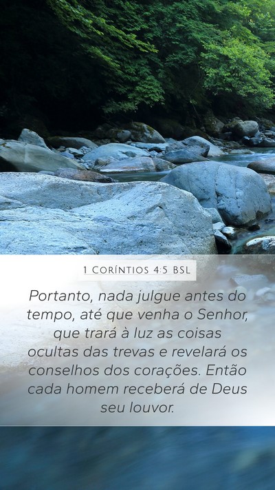 1 Coríntios 4:5 BSL Bible Verse Image