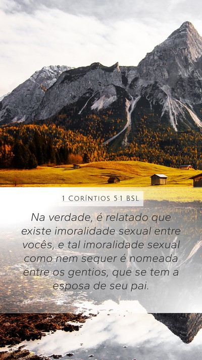 1 Coríntios 5:1 BSL Bible Verse Image
