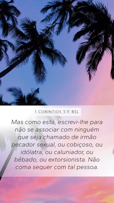 1 Coríntios 5:11 BSL Bible Verse Image
