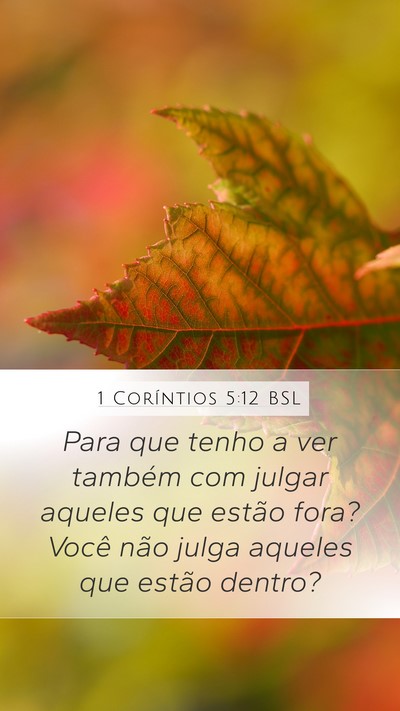 1 Coríntios 5:12 BSL Bible Verse Image