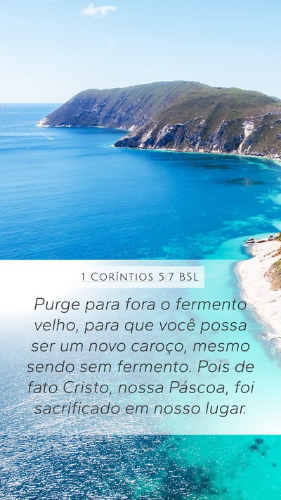 1 Coríntios 5:7 BSL Bible Verse Image