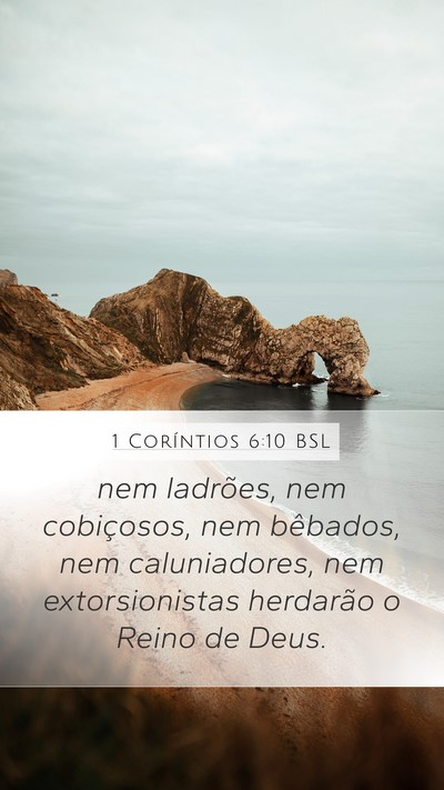 1 Coríntios 6:10 BSL Bible Verse Image