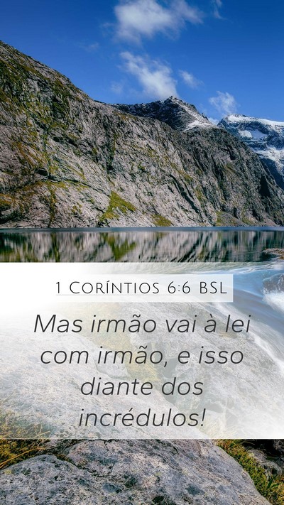 1 Coríntios 6:6 BSL Bible Verse Image