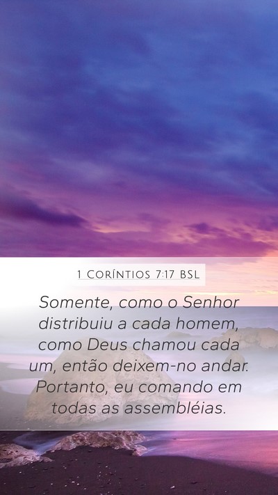 1 Coríntios 7:17 BSL Bible Verse Image